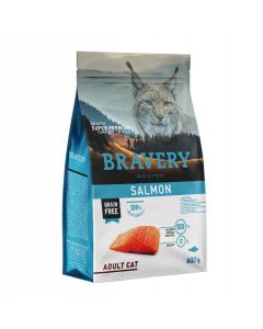 BRAVERY CAT ADULT SALMÓN 600GR