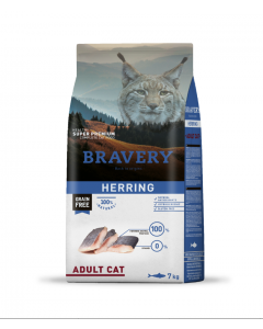 BRAVERY CAT ADULT HERRING 7KG