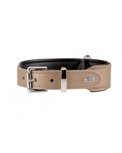 HUNTER COLLAR STANDARD 27 NICKEL PLATED GENUINE COW LEATH