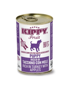 KIPPY PATÉ DOG PUPPY LATA PAVO CON MANZANA 400gr