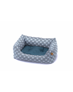 LEO PET CAMA "RODI" GEOMETRIC TURQUOISE 45x60 CM