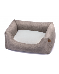 LEO PET CAMA "RODI" BEIGE NIEVE DESENFUNDABLE 45x60 CM