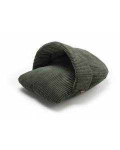 LEO PET CAMA PARA GATO DORMITORIO TERCIOPELO VERDE 60X40X30 CM