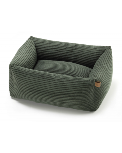 LEO PET CAMA PARA PERROS ELBA TERCIOPELO VERDE 45X60 CM