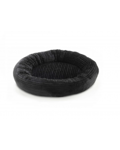 LEO PET CAMA DONUT NEGRA SUPER SUAVE 60X20 CM