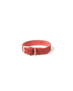 LEO PET FATTED LEATHER COLLAR 40x2 CM RED