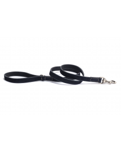 LEO PET FATTED LEATHER LEAD 120x2 CM BLACK