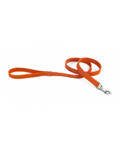 LEO PET FATTED LEATHER LEAD 120x2 CM ORANGE