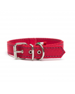 LEO PET COLLAR DE TELA IMPERMEABLE OXFORD ROJO 30x2 CM