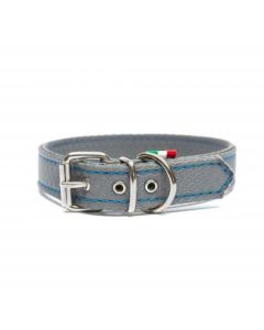 LEO PET COLLAR DE TELA IMPERMEABLE OXFORD COLOR GRIS 40x2 CM