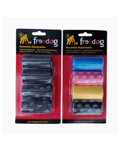 FREEDOG RECAM DISPENSADOR (4 BOBINAS X 20 BOLSAS)NEGRO