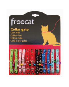 FREEDOG EXPOSITOR 12 COLLARES PARA GATOS CON CASCABEL