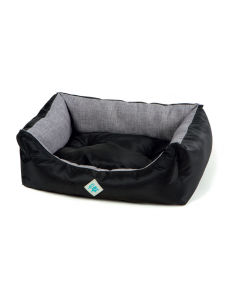 LEO PET CAMA RODI CON COJIN DESMONTABLE NEGRO 45X60 CM