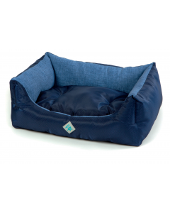 LEO PET CAMA RODI CON COJIN DESENFUNDABLE AZUL 45X60 CM